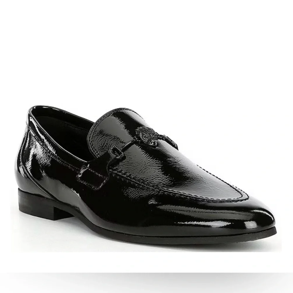 NEW Kurt Geiger London Men's Ali Bit Patent Leather Loafers - Picture 1 of 8